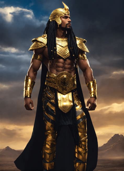 Lexica Full Body Nubian Sky God Handsome Muscular Black Egyptian