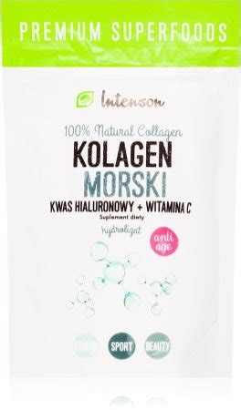 Intenson Kolagen Morski Kwas Hialuronowy Witamina C Proszek Do