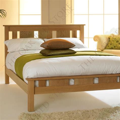 Lyon Solid Natural Oak Bed Frame 5ft King Size Solid Oak Beds Oak