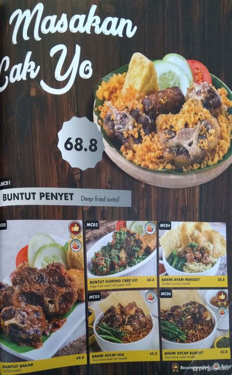 Selalu Diperbarui Menu Chop Buntut Cak Yo Bintaro Tangerang