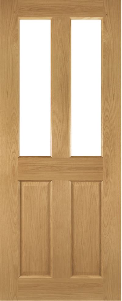 Internal Fire Door Oak Bury With Clear Glass Doorphoria