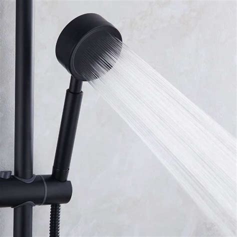 Pommeau De Douche Noir En Inox Haute Pression Pommeau De Douche