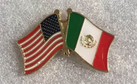 USA Mexico Friendship Flag Lapel Pin Mexican American – PinsByTheDozen