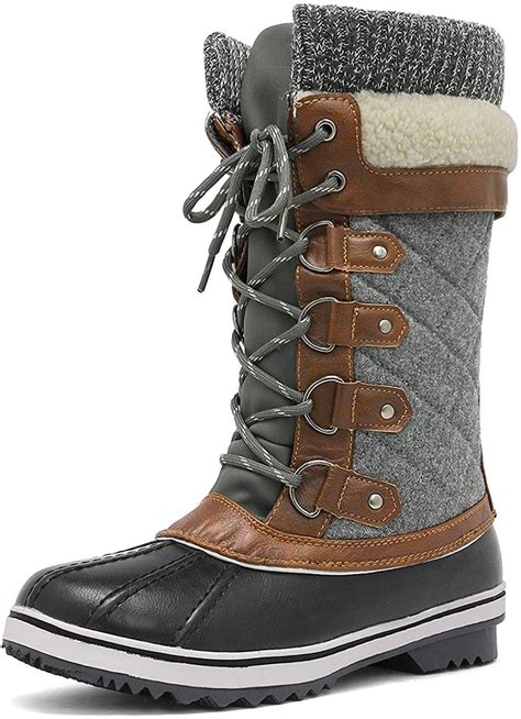 Dream Pairs Womens Mid Calf Winter Snow Boots Snow Boots Snow Boots Women