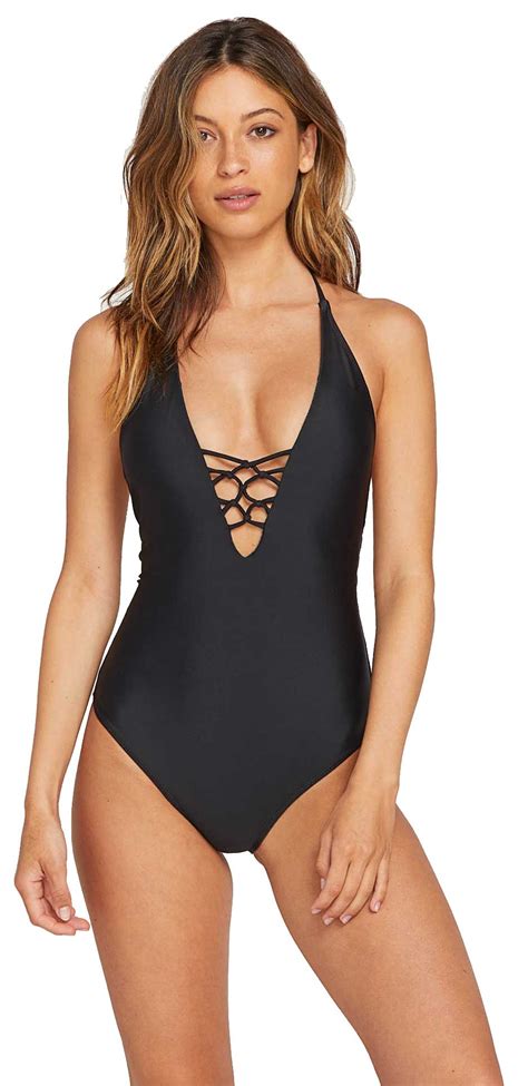 Volcom Simply Solid One Piece Swimsuit Black