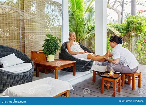 Spa Foot Therapy Woman Body Care Treatment Massage Skin Care Stock Image Image Of Massage