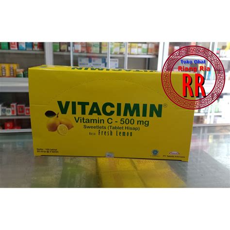 Jual Vitacimin Vitamin C Mg Box Isi Tablet Fresh Lemon