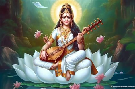 Premium Photo Hindu Goddess Sarasvati