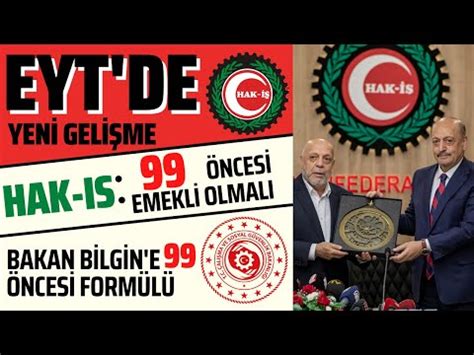 EYT de Son Durum Bakan Bilgin Hak İş e EYT formülünü anlattı YouTube