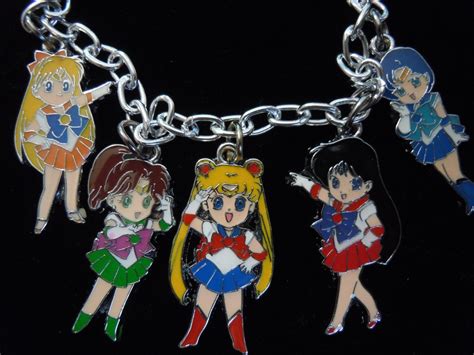 Sailor Moon Charm Bracelet Anime Bracelet Sailor Scouts