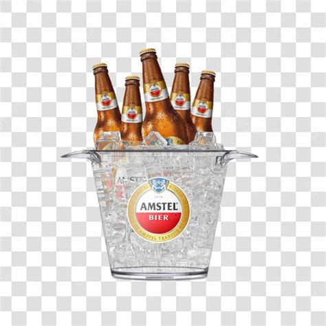 Bar Depósito Balde Cerveja Amstel Garrafa Png PNG Premium download