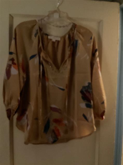 Pretty Boho Silky Yellow Blouse Floral Lovestitch