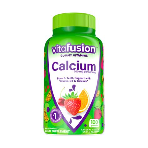 Vitafusion Chewable Calcium Gummy Vitamins Fruit And Cream Flavored