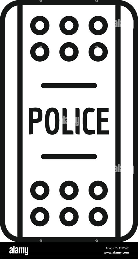 Police Shield Icon Outline Police Shield Vector Icon For Web Design