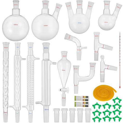 Vevor 32pcs 24 40 Joints Lab Glassware Kit Organic Chemistry Lab Glassware Set Laboratory