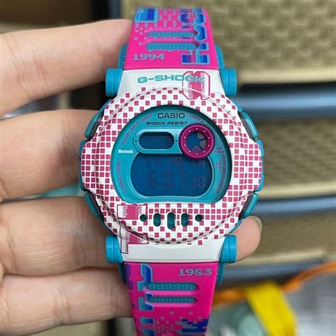 Casio G Shock G B001RG 4D Interchangeable Bezel Purple Pink White