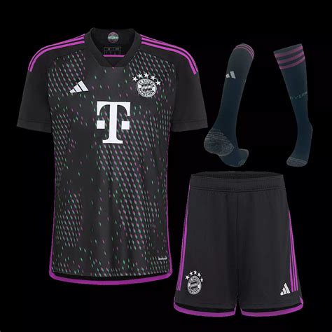 Conjunto Completo Bayern Munich 2023 24 Segunda Equipación Visitante