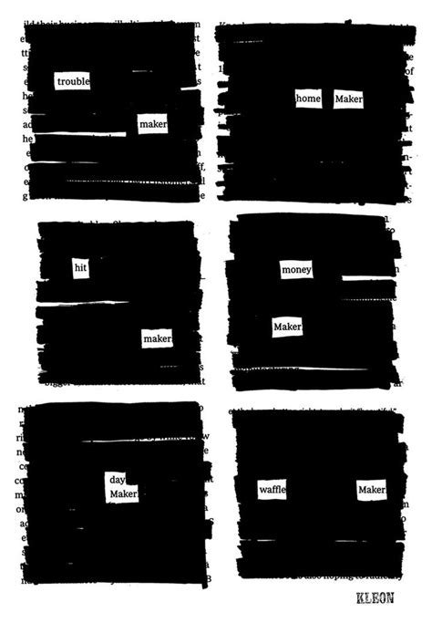 Newspaper Blackout Poems By Austin Kleon Blackout Poems Blackout