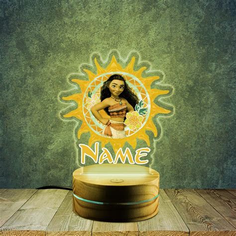 Personalized Moana Night Light Moana Personalized T 16 Etsy