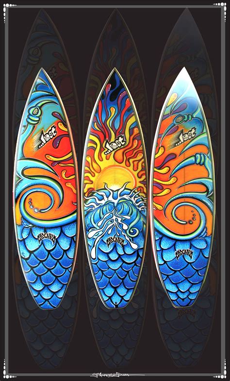 Sunset Acrylic On Surfboards Surfboard Painting Surfboard Wall Art