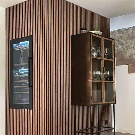 Customized Akupanel 2400 600mm Nature Smoky Oak Wooden Walnut Veneer