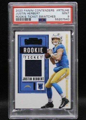 JUSTIN HERBERT 2020 Panini Contenders Rookie Ticket Jersey Patch Swatch