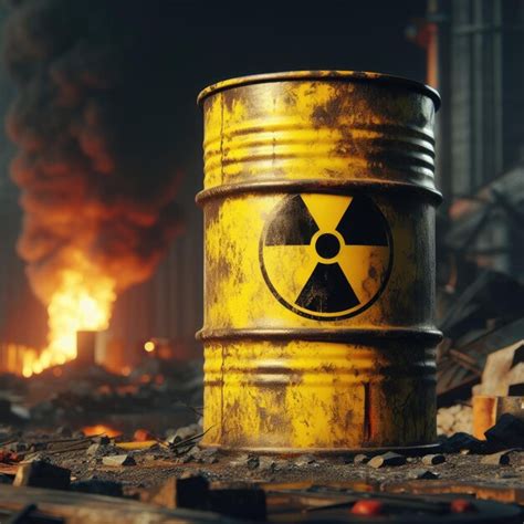 Premium Ai Image Radioactive Waste In Barrels Nuclear Waste Repository