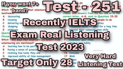 Very Hard Listening Test Bc Idp Real Ielts Listening Test