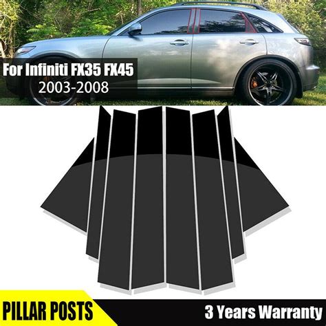 Buy Pcs Set Glossy Black Window Pillar Post Door Trim Cover Kit Fit