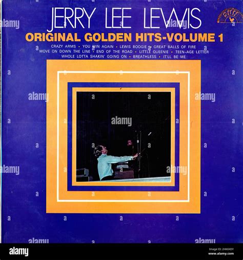 Vintage Vinyl Record Cover Lewis Jerry Lee Original Golden Hits