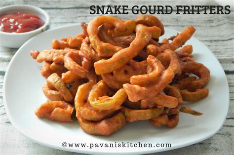 Snake Gourd Fritters Recipe Potlakaya Pakoda Pavanis Kitchen