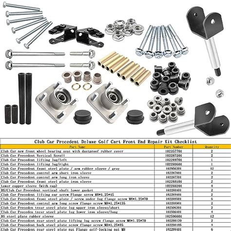 Snapklik Club Car Precedent Deluxe Golf Cart Front End Repair Kit