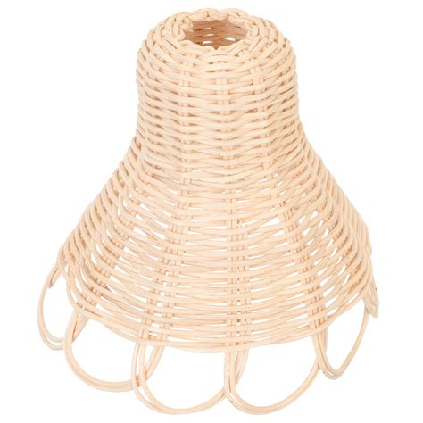 NUOLUX Woven Rattan Pendant Light Shade Rustic Lamp Cover Photo Prop