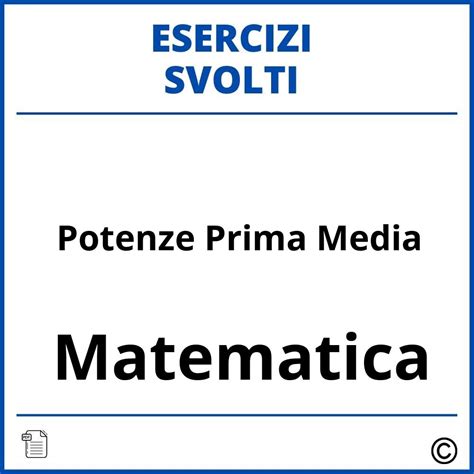 Esercizi Matematica 2 Media Pdf Svolti Soluzioni