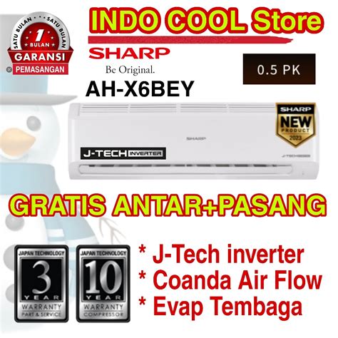 Jual Ac Sharp Split 1 2 PK Inverter AH X6BEY Garuda Series Shopee