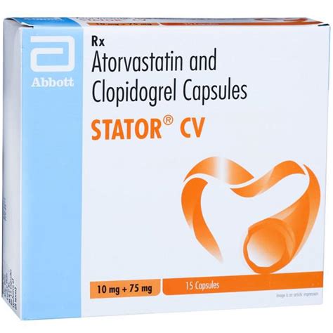 Buy Stator Cv 10mg 75mg Capsule 15 Cap Online At Best Price In India