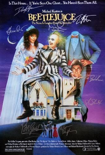 Shop Beetlejuice Movie Poster Signed By 8 Cast With Coa Authentic Truegether Beetlejuice