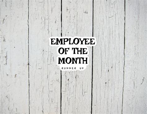 Employee of the Month Sticker Funny Coworker Gag Gift Runner - Etsy