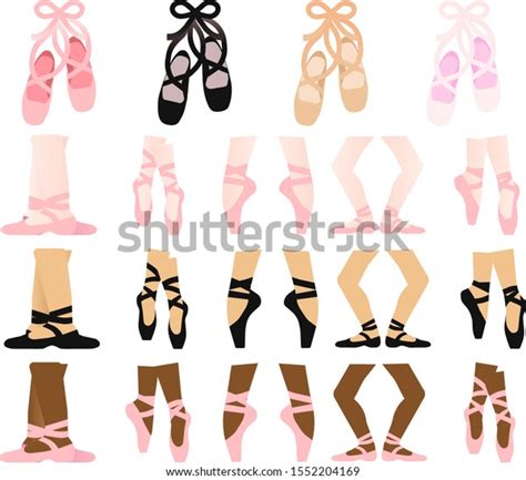 Ballet Ballerina Clipart Set Stock Vector Royalty Free 1552204169