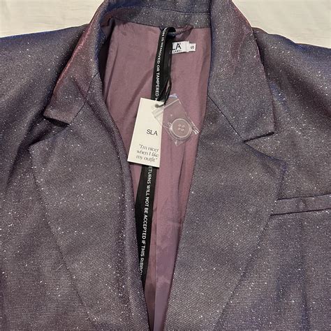 Sla The Label Paloma Purple Sparkly Blazer Size Depop