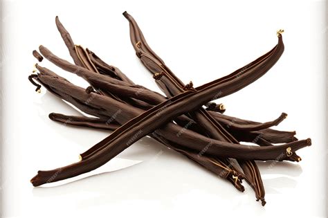 Premium Photo Sweet Dry Vanilla Beans On White Background