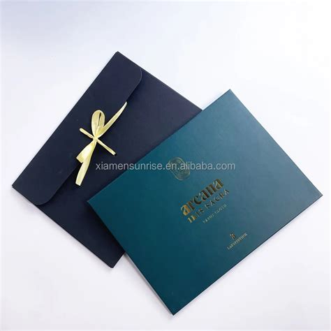 Luxury Custom Gold Hot Stamping Packaging Boutique Bags Matte Black Paper Envelope With Your Own