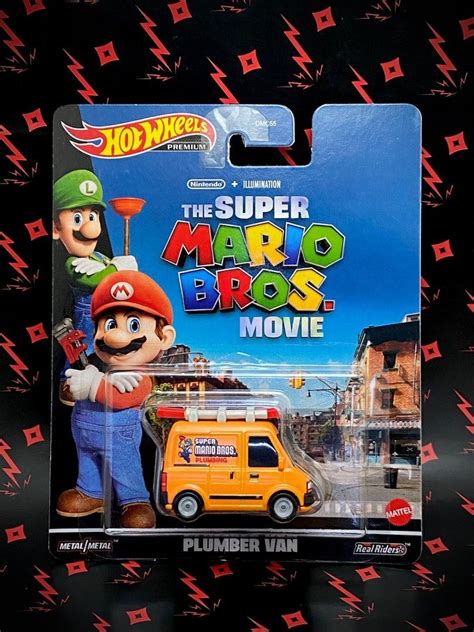 Hot Wheels Super Mario Bros Movie Hotwheels Plumber Van Hobbies Toys