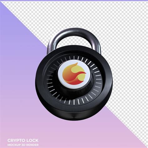 Premium PSD Crypto Lock Terra Classic Lunc 3d Icon