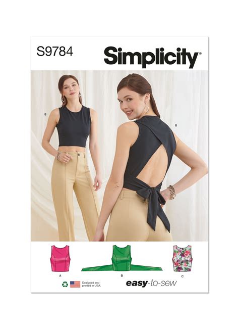 Simplicity 9784 Misses Knit Tops