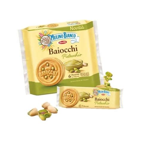 Mulino Bianco Baiocchi Pistacchio Ciastka Z Nadzieniem Pistacjowym