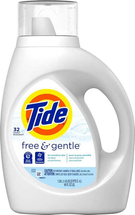 Amazon Tide Free Gentle HE Turbo Liquid Laundry Detergent Pack