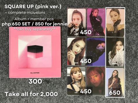 Blackpink Square Up Pink Ver Hobbies Toys Memorabilia