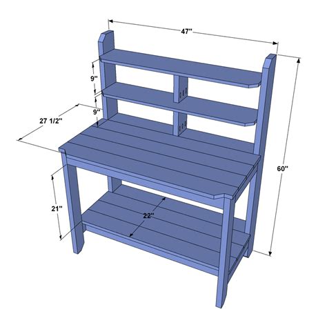 DIY Potting Bench Plans Wood Potting Outdoor Table Plans Garden Table ...