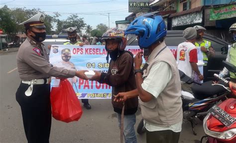 Guna Putuskan Mata Rantai Penyebaran Virus Covid Satlantas Polres